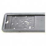 Suport numar inmatriculare INOX + finisaj CARBON, LPF 002