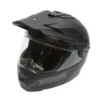 Casca motocross integrala, negru mat cu viziera transparenta si ochelari de soare marimea XL, model LION Casca motocross integrala, negru mat cu viziera transparenta si ochelari de soare marimea XL, model LION