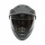 Casca motocross integrala negru mat cu viziera transparenta si ochelari de soare, marimea L, model LION