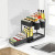 Organizator multifunctional pentru chiuveta cu recipient de depozitare glisant, utilizabil in bucatarie sau baie dimensiuni, 40 x 23 x 32 cm, culoare Neagra