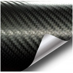 Folie colantare auto Carbon 3D Negru, 3m x 1,27m