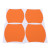 Set 4 bucati protectie zgarieturi manere usa din autocolant carbon 3D Orange Set 4 bucati protectie zgarieturi manere usa din autocolant carbon 3D Orange