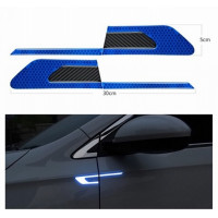 Set 2 stickere reflectorizante BUMERANG cu insertie Carbon 5D, culoare Albastra Set 2 stickere reflectorizante BUMERANG cu insertie Carbon 5D, culoare Albastra